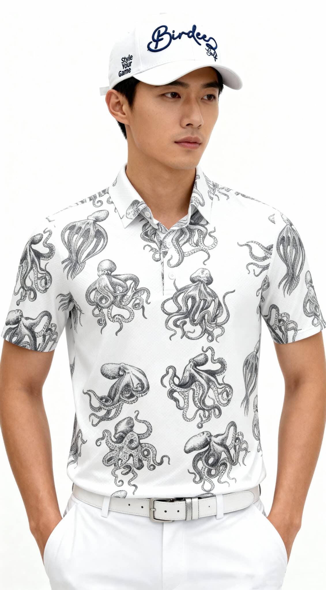 Birdeez Octopus Black for Men – Stylish Performance Polo for Golfers | Style Your Game