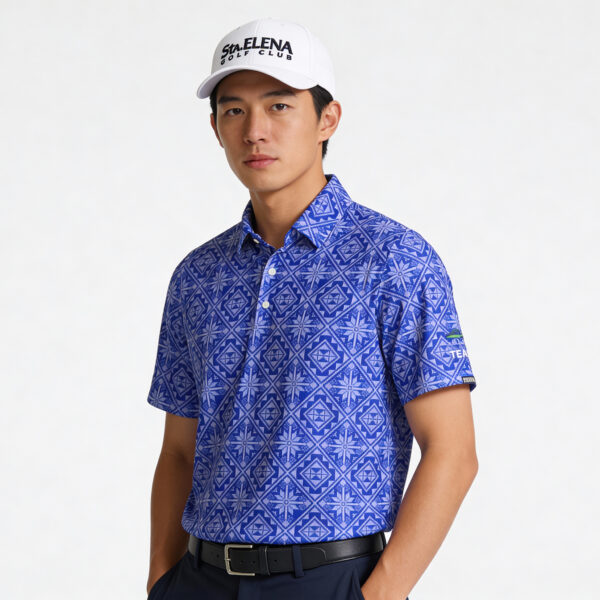 STA ELENA POLO MAN ETHNIC ROYAL BLUE